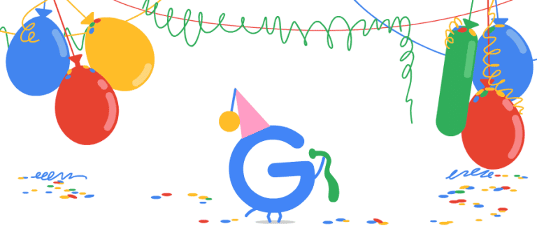 Google completa 18 anos e celebra com doodle