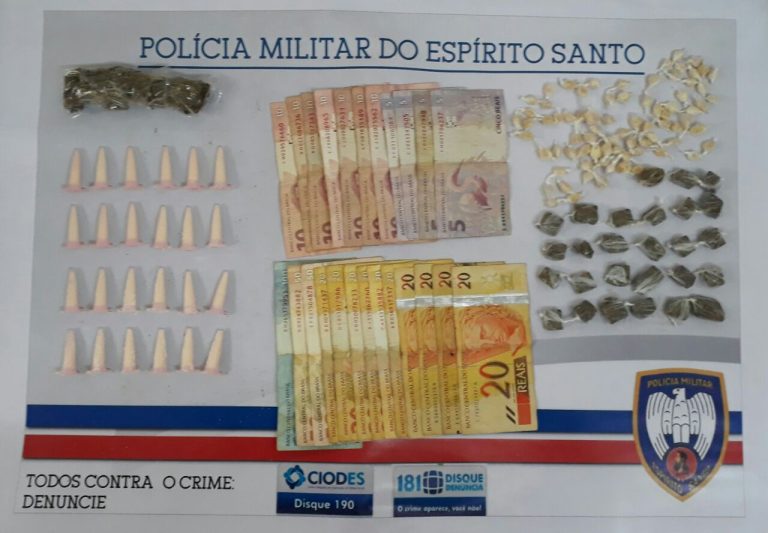 Jovem é preso com drogas na Serra