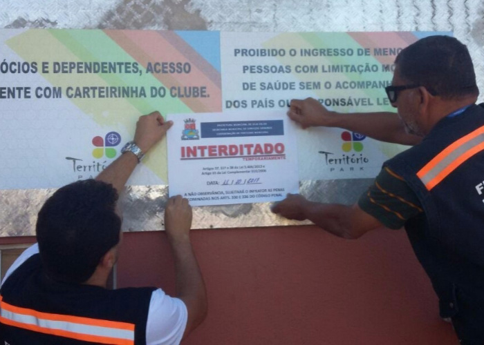 Prefeitura interdita parque aquático na Grande Terra Vermelha, em Vila Velha