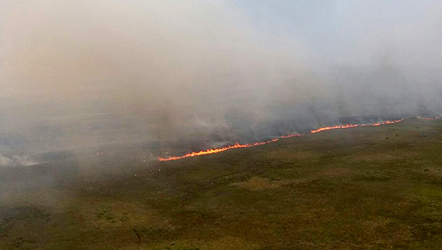 Incêndio atinge parque estadual há cinco dias