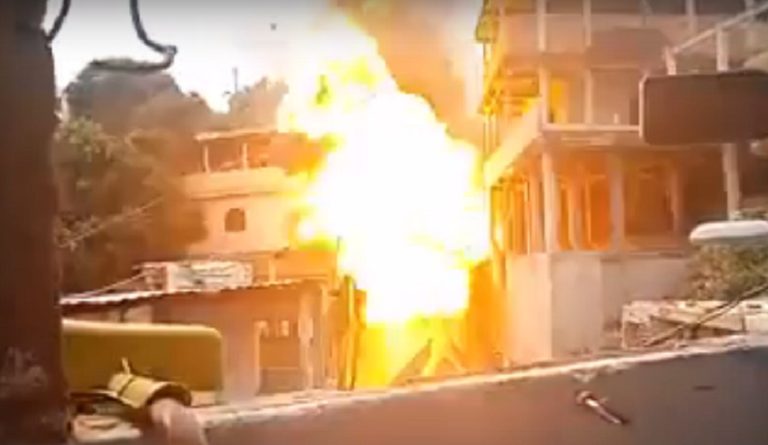 Vídeo mostra explosão impressionante durante incêndio em Vitória