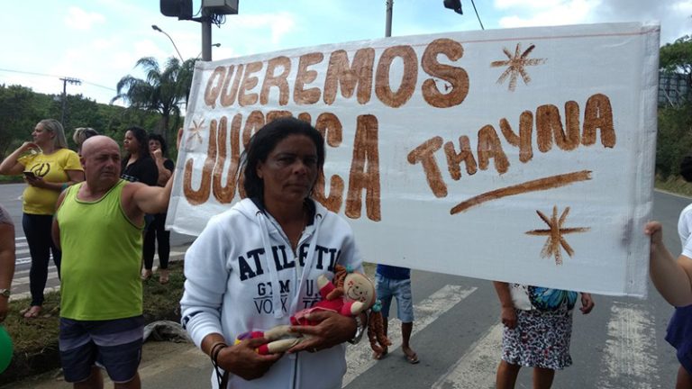 Mãe de Thayna ainda não coletou material para DNA