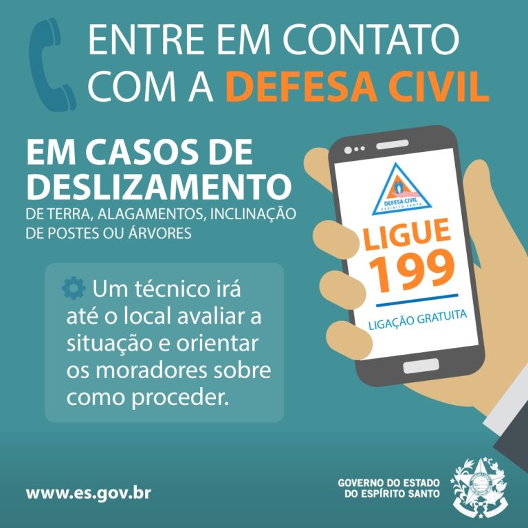 Defesa Civil alerta para risco de deslizamentos em Vitória