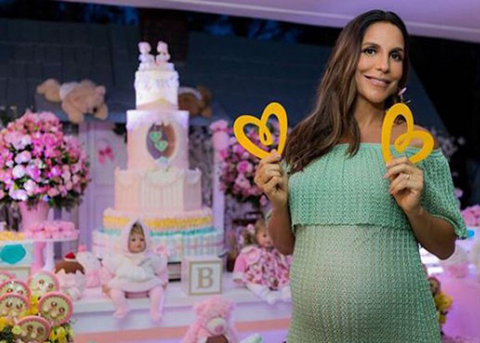 Ivete Sangalo faz “chá de fraldas solidário” para gêmeas