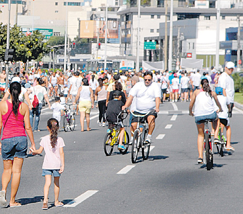 Rua de Lazer e ciclofaixa não funcionam neste domingo na Praia de Camburi