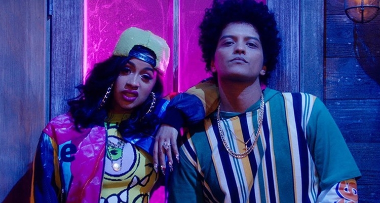 Música lançada em 2016 por Bruno Mars ganha nova versão com os vocais da rapper Cardi B