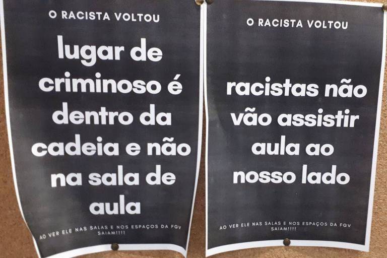 Acusado de racismo é alvo de protesto em retorno às aulas na FGV após liminar