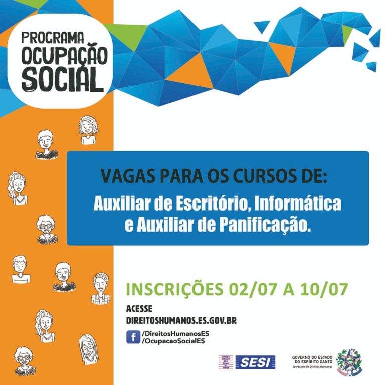Abertas 190 vagas para cursos profissionalizantes gratuitos na grande Vitória