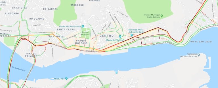 Manifestação no Centro de Vitória provoca congestionamento