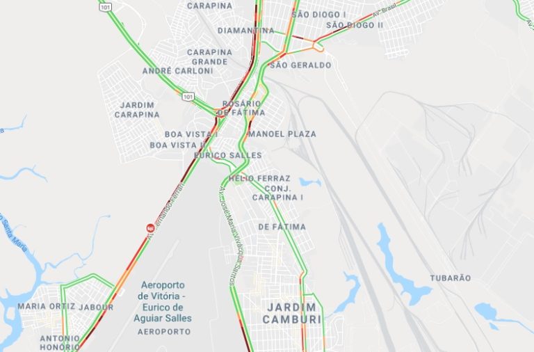 Acidente provoca congestionamento na Reta do Aeroporto