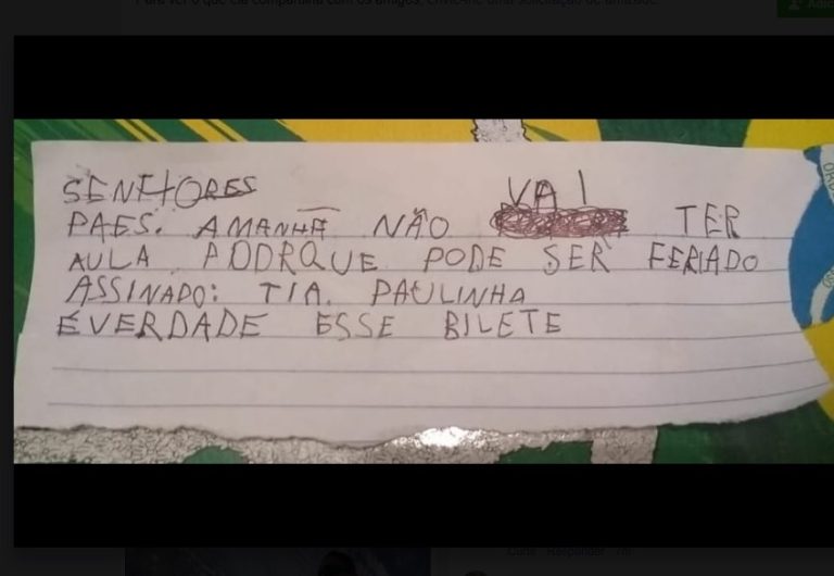 Menino de 5 anos se passa por professora para não ir à escola