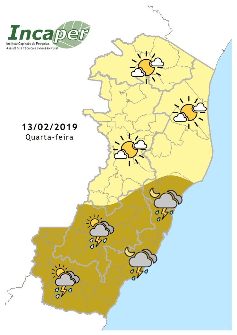 Institutos alertam para chuva intensa em 28 cidades do Estado
