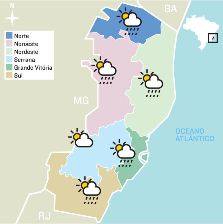 Confira a previsão do tempo para esta segunda-feira