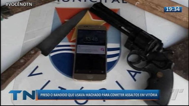 Preso o bandido que usava machado para cometer assaltos em Vitória