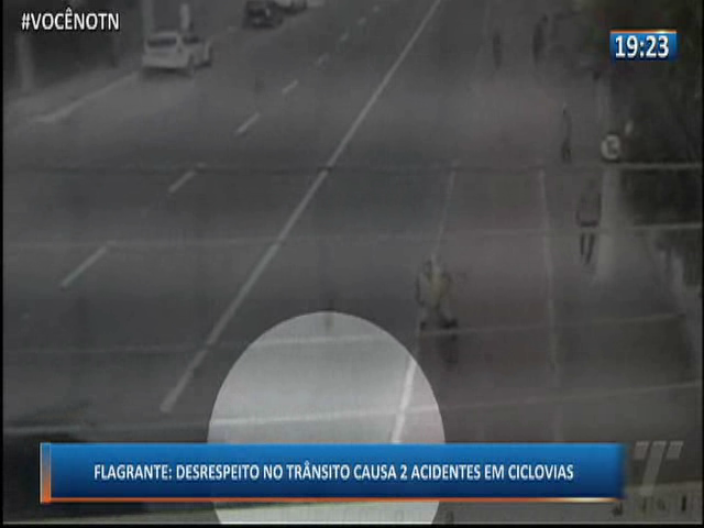 Flagrante: Desrespeito no trânsito causa 2 acidentes em ciclovias