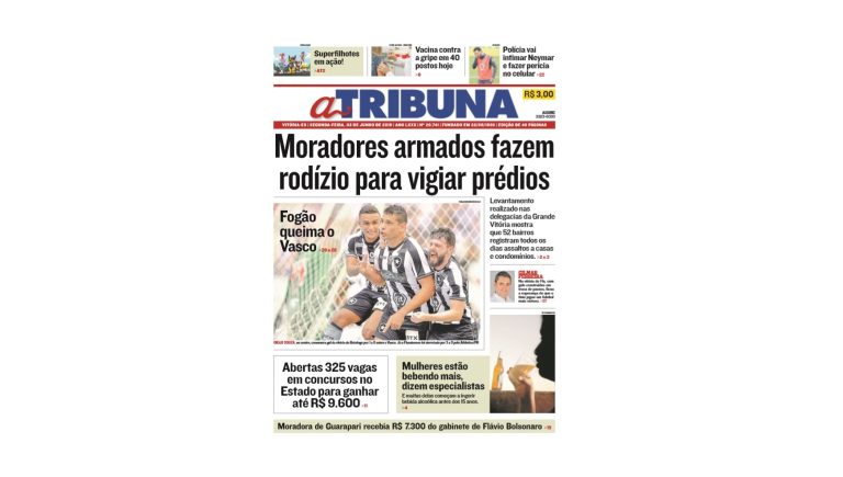 Confira os destaques do jornal A Tribuna desta segunda