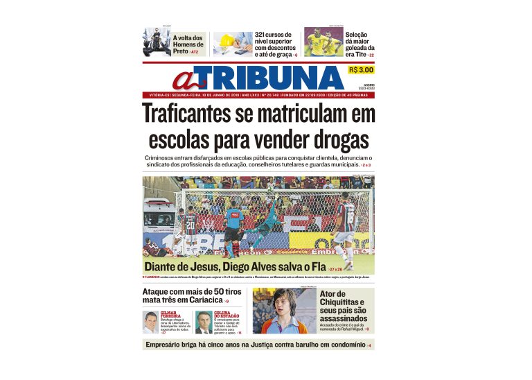 Confira os destaques do jornal A Tribuna desta segunda-feira