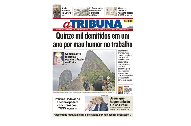 Confira os destaques do jornal A Tribuna desta terça