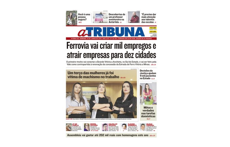 Clique aqui e confira os destaques do jornal A Tribuna deste domingo