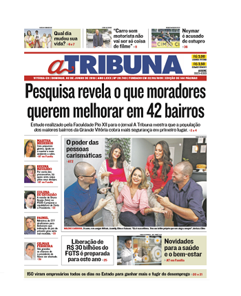 Confira os destaques do jornal A Tribuna deste domingo