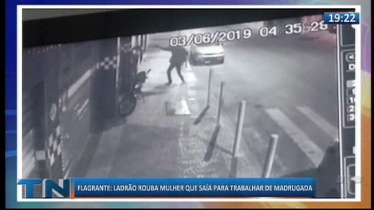 Flagrante: Ladrão rouba mulher que saía para trabalhar de madrugada