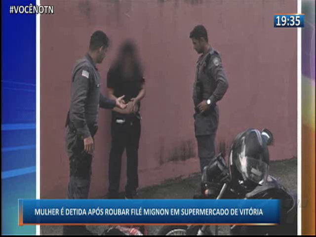 Mulher é detida após roubar filé mignon em supermercado em Vitória