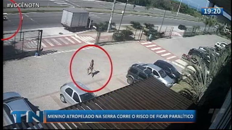 Menino atropelado na Serra corre o risco de ficar paralítico