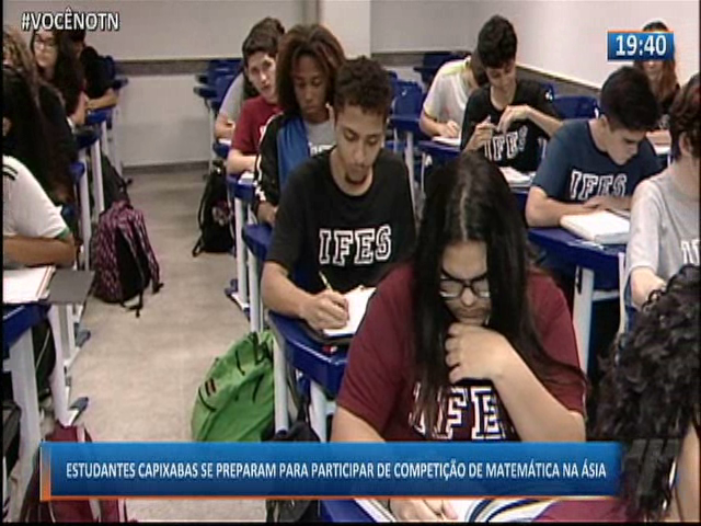 Estudantes capixabas se preparam para participar de competição de matemática na Ásia