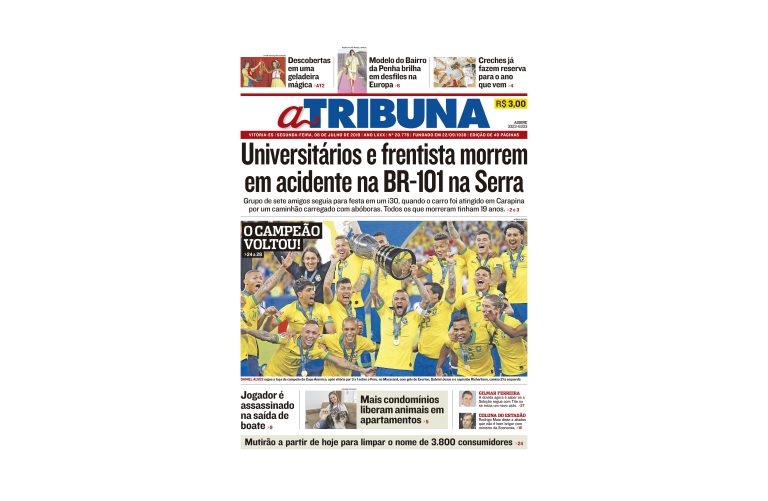 Clique aqui e confira os destaques do jornal A Tribuna desta segunda