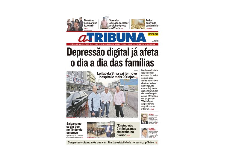 Clique aqui e confira os destaques do jornal A Tribuna desta quarta