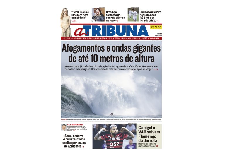 Clique aqui e confira os destaques do jornal A Tribuna desta segunda