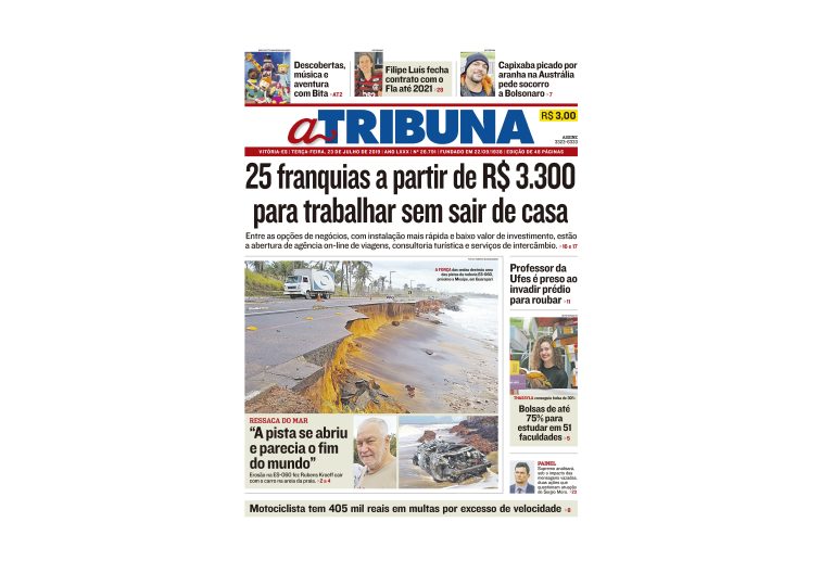 Clique aqui e confira os destaques do jornal A Tribuna desta terça