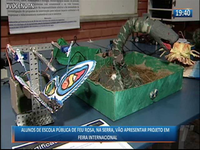 Alunos de escola pública de Feu Rosa, na Serra, vão apresentar projeto em feira internacional