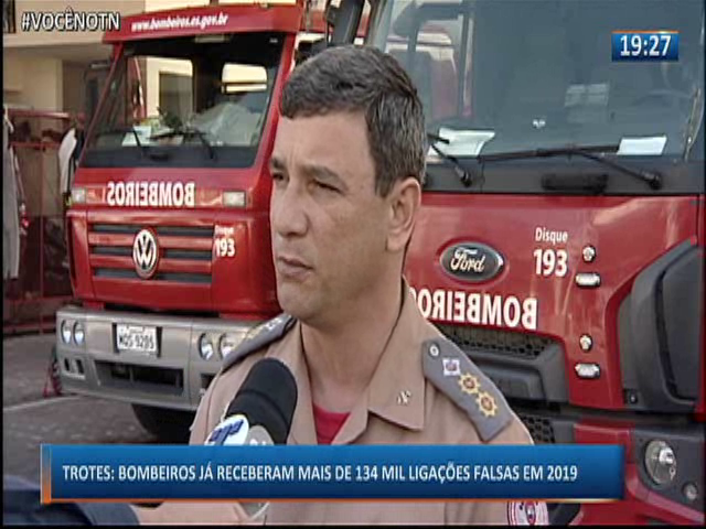 Bombeiros já receberam mais de 134 mil ligações falsas em 2019