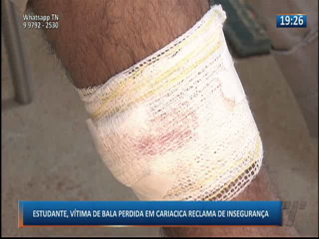 Estudante que foi vítima de bala perdida em Cariacica reclama da insegurança