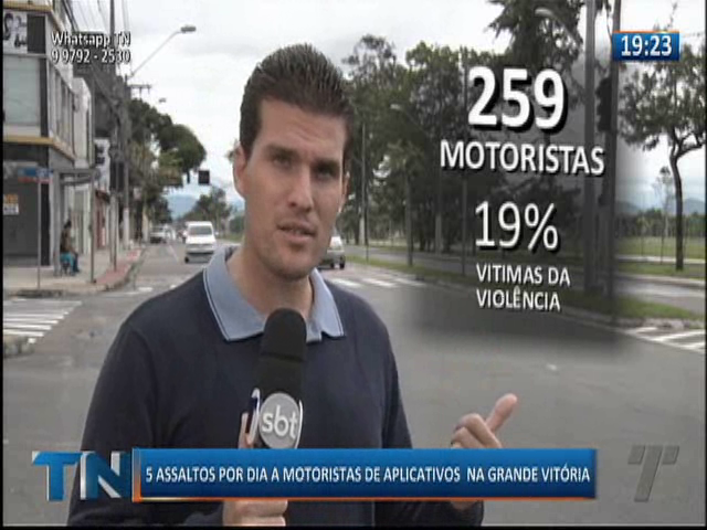 Cinco assaltos por dia a motoristas de aplicativo na Grande Vitória