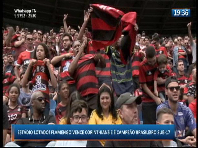 Estádio lotado! Flamengo vence o Corinthians e é campeão brasileiro Sub-17