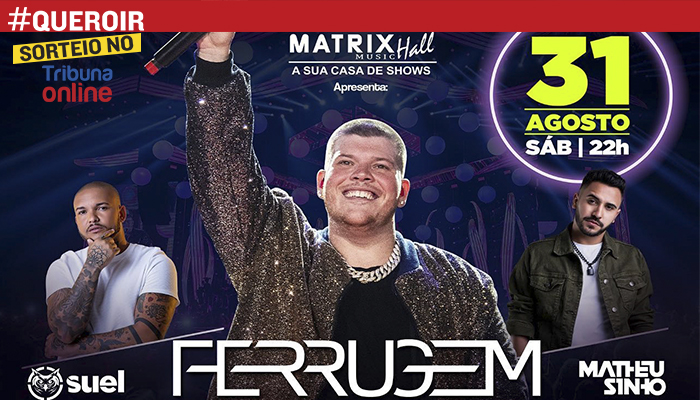 Concorra a um par de ingressos para o camarote VIP do show do Ferrugem