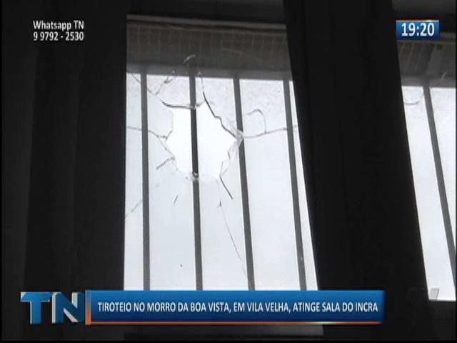 Tiroteio no morro da Boa Vista atinge sala do Incra
