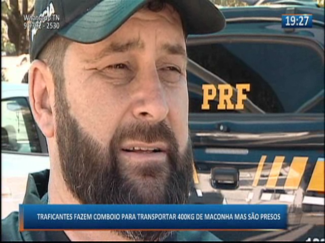 Traficantes fazem comboio para transportar 400 kg de maconha e acabam presos