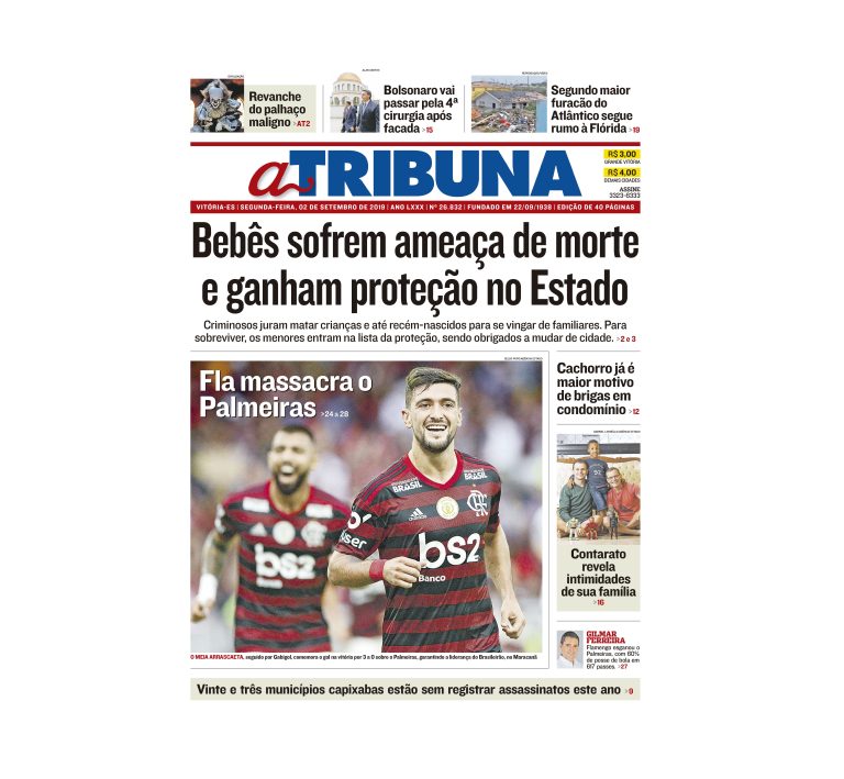 Clique aqui e confira os destaques do jornal A Tribuna desta segunda