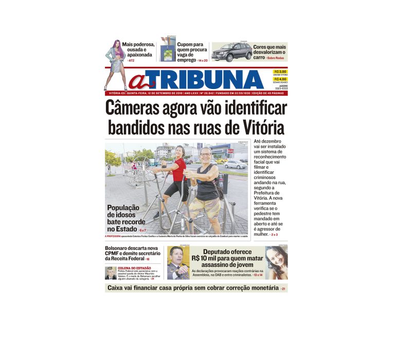 Clique aqui e confira os destaques do jornal A Tribuna desta quinta