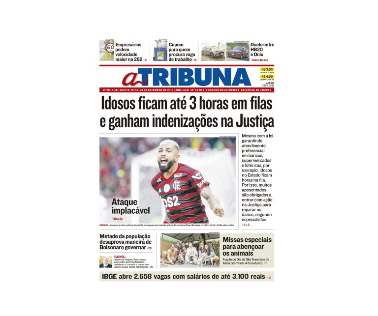 Clique aqui e confira os destaques do jornal A Tribuna desta quinta