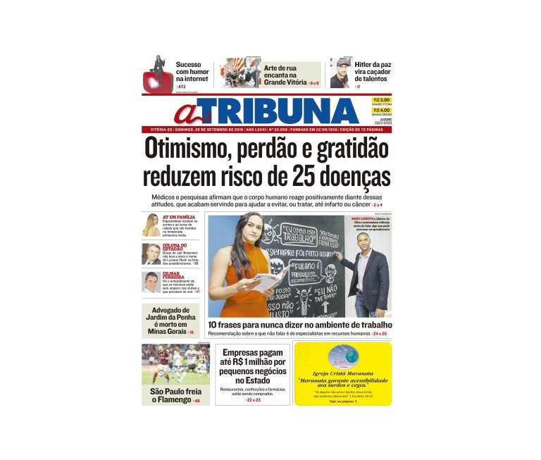 Clique aqui e confira os destaques do jornal A Tribuna deste domingo