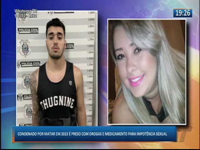 Condenado por matar em 2015 é preso com drogas e medicamento para impotência sexual