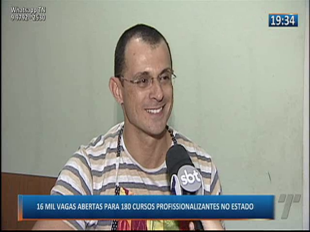 16 mil vagas abertas para 180 cursos profissionalizantes no estado