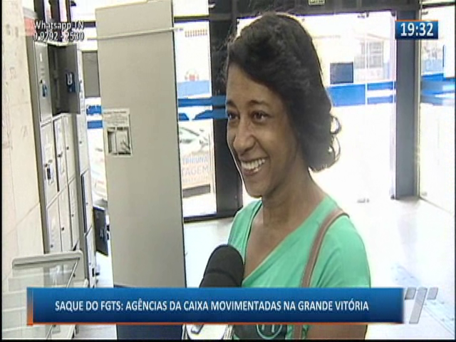 Saque do FGTS: Agências da Caixa movimentadas na Grande Vitória