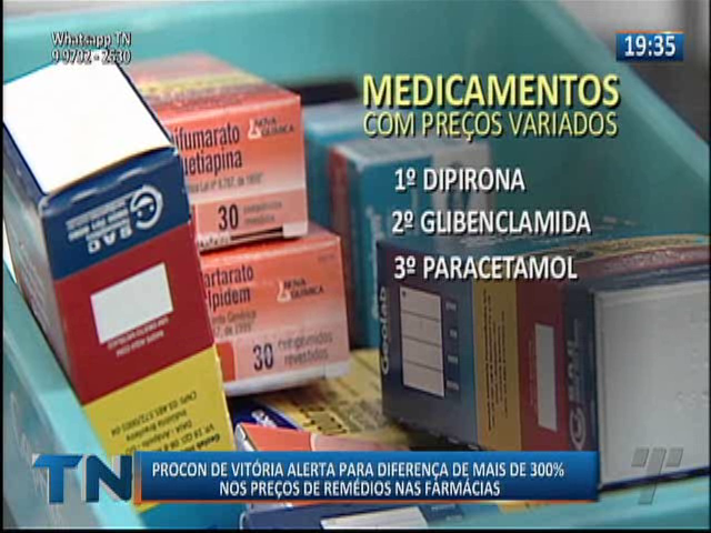 Procon de Vitória alerta para diferença de mais de 300% nos preços de remédios