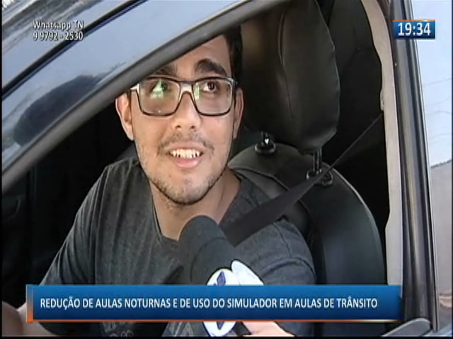Redução de aulas noturnas e de uso do simulador em aulas de trânsito