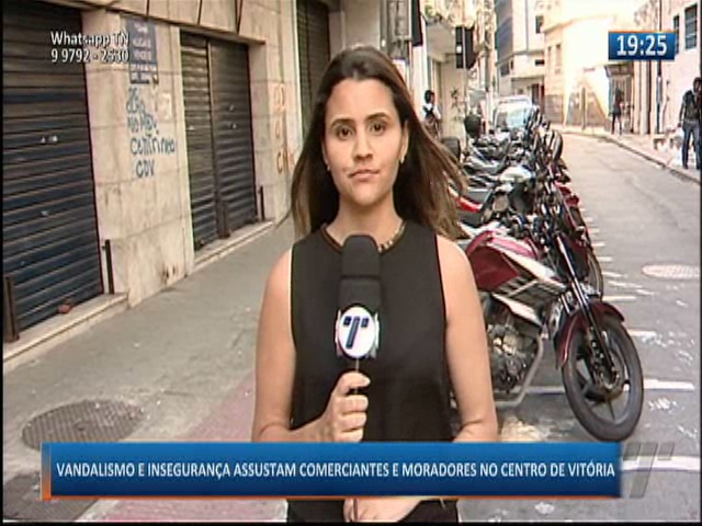 Vandalismo e insegurança assustam comerciantes e moradores no centro de Vitória